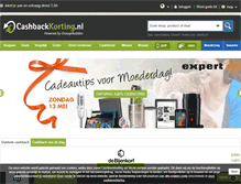 Tablet Screenshot of cashbackkorting.nl